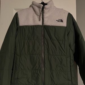 Green north face jacket